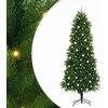 Image de vidaXL Sapin de Noël avec 300 LED avec Support Vert 240 cm PE, Arbre de Noël Moderne en cône, déco Lumineuse LED, Durable pour Un Salon Festif, déco de fête