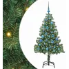 Image de vidaXL Sapin de Noël avec 150 LED avec Support Vert 150 cm PVC, Sapin de Noël Moderne, Ornement Festif Artificiel, déco intérieure, lumières LED Chaleureuses, Affichage Minimaliste