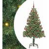 Image de vidaXL Sapin de Noël avec 300 LED avec Support Vert 180 cm PVC, Salon, Arbre de Noël Moderne, Décor saisonnier, Ornement Festif, Lumières LED Chaudes, Affichage intérieur