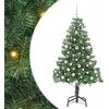 Image de vidaXL Sapin de Noël avec 300 LED avec Support Vert 180 cm PVC, Sapin de Noël Moderne, Ornement Festif Artificiel, déco intérieure, lumières LED Chaleureuses, Affichage Minimaliste