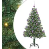 Image de vidaXL Sapin de Noël avec 300 LED avec Support Vert 180 cm PVC, Salon, Arbre de Noël Moderne, Décor saisonnier, Ornement Festif, Lumières LED Chaudes, Affichage intérieur