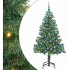 Image de vidaXL Sapin de Noël avec 300 LED avec Support Vert 180 cm PVC, Salon, Arbre de Noël Moderne, Décor saisonnier, Ornement Festif, Lumières LED Chaudes, Affichage intérieur