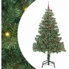 Image de vidaXL Sapin de Noël avec 300 LED avec Support Vert 210 cm PVC, Salon, Arbre de Noël Moderne, Décor saisonnier, Ornement Festif, Lumières LED Chaudes, Affichage intérieur