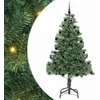 Image de vidaXL Sapin de Noël avec 300 LED avec Support Vert 210 cm PVC, Salon, Arbre de Noël Moderne, Décor saisonnier, Ornement Festif, Lumières LED Chaudes, Affichage intérieur