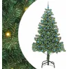 Image de vidaXL Sapin de Noël avec 300 LED avec Support Vert 210 cm PVC, Salon, Arbre de Noël Moderne, Décor saisonnier, Ornement Festif, Lumières LED Chaudes, Affichage intérieur