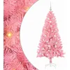 Image de vidaXL Sapin de Noël avec 150 LED avec Support Rose 150 cm PVC, Salon, Arbre de Noël Moderne, Décor saisonnier, Ornement Festif, Lumières LED Chaudes, Affichage intérieur