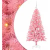Image de vidaXL Sapin de Noël avec 150 LED avec Support Rose 150 cm PVC, Salon, Arbre de Noël Moderne, Décor saisonnier, Ornement Festif, Lumières LED Chaudes, Affichage intérieur