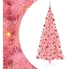 Image de vidaXL Sapin de Noël avec 300 LED avec Support Rose 180 cm PVC, Salon, Arbre de Noël Moderne, Décor saisonnier, Ornement Festif, Lumières LED Chaudes, Affichage intérieur