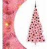 Image de vidaXL Sapin de Noël avec 300 LED avec Support Rose 180 cm PVC, Salon, Arbre de Noël Moderne, Décor saisonnier, Ornement Festif, Lumières LED Chaudes, Affichage intérieur