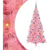 Image de vidaXL Sapin de Noël avec 300 LED avec Support Rose 180 cm PVC, Salon, Arbre de Noël Moderne, Décor saisonnier, Ornement Festif, Lumières LED Chaudes, Affichage intérieur