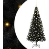 Image de vidaXL Sapin de Noël Noir 180 cm PVC