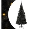 Image de vidaXL Sapin de Noël avec 300 LED avec Support Noir 210 cm PVC, Salon, Arbre de Noël Moderne, Décor saisonnier, Ornement Festif, Lumières LED Chaudes, Affichage intérieur
