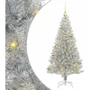 Image de vidaXL Sapin de Noël Argent 150 cm Pet
