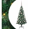Image de vidaXL Sapin de Noël Artificiel pré-éclairé Vert 120 cm PVC et métal, Salon, Arbre de Noël Moderne en cône, Pré-éclairé LED, Décor extérieur Solide pour fêtes à la Maison