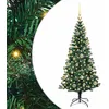 Image de vidaXL Sapin de Noël Artificiel pré-éclairé Vert 120 cm PVC et métal
