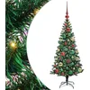 Image de vidaXL Sapin de Noël Artificiel pré-éclairé Vert 120 cm PVC et métal