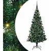 Image de vidaXL Sapin de Noël Artificiel pré-éclairé Vert 180 cm PVC et métal, Salon, Arbre de Noël Moderne en cône, Pré-éclairé LED, Décor extérieur Solide pour fêtes à la Maison