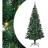 Image de vidaXL Sapin de Noël Artificiel pré-éclairé Vert 210 cm PVC et métal, Salon, Arbre de Noël Moderne en cône, Pré-éclairé LED, Décor extérieur Solide pour fêtes à la Maison