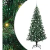 Image de vidaXL Sapin de Noël Artificiel pré-éclairé Vert 240 cm PVC et métal, Salon, Arbre de Noël Moderne en cône, Pré-éclairé LED, Décor extérieur Solide pour fêtes à la Maison