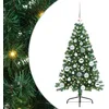 Image de vidaXL Sapin de Noël Artificiel pré-éclairé Vert 120 cm PVC, Arbre de Noël Moderne en Forme de cône, éclairage de Vacances USB, Display LED, déco Festive pour Le Salon et Le Jardin