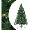 Image de vidaXL Sapin de Noël Artificiel pré-éclairé Vert 150 cm PVC, Arbre de Noël Moderne en Forme de cône, éclairage de Vacances USB, Display LED, déco Festive pour Le Salon et Le Jardin