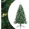 Image de vidaXL Sapin de Noël Artificiel pré-éclairé Vert 150 cm PVC, Arbre de Noël Moderne en Forme de cône, éclairage de Vacances USB, Display LED, déco Festive pour Le Salon et Le Jardin