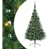 Image de vidaXL Sapin de Noël Artificiel pré-éclairé Vert 180 cm PVC, Arbre de Noël Moderne en Forme de cône, éclairage de Vacances USB, Display LED, déco Festive pour Le Salon et Le Jardin