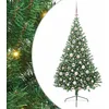 Image de vidaXL Sapin de Noël Artificiel pré-éclairé Vert 180 cm PVC, Arbre de Noël Moderne en Forme de cône, éclairage de Vacances USB, Display LED, déco Festive pour Le Salon et Le Jardin