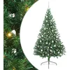 Image de vidaXL Sapin de Noël Artificiel pré-éclairé Vert 210 cm PVC, Arbre de Noël Moderne en Forme de cône, éclairage de Vacances USB, Display LED, déco Festive pour Le Salon et Le Jardin