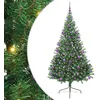 Image de vidaXL Sapin de Noël Artificiel pré-éclairé Vert 210 cm PVC, Arbre de Noël Moderne en Forme de cône, éclairage de Vacances USB, Display LED, déco Festive pour Le Salon et Le Jardin