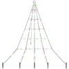 Image de vidaXL Arbre de Noël LED avec piquets au Sol Multicolore 182 cm Métal, Arbre LED Moderne, Cadre métal Durable, lumières de Noël festives, déco Polyvalente, Alimentation USB pour extérieur