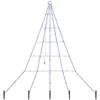 Image de vidaXL Arbre de Noël LED avec piquets au Sol Bleu 182 cm Métal, Arbre LED Moderne, Cadre métal Durable, lumières de Noël festives, déco Polyvalente, Alimentation USB pour extérieur