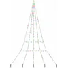 Image de vidaXL Arbre de Noël LED avec piquets au Sol Multicolore 306 cm Métal, Arbre LED Moderne, Cadre métal Durable, lumières de Noël festives, déco Polyvalente, Alimentation USB pour extérieur