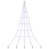 Image de vidaXL Arbre de Noël LED avec piquets au Sol Bleu 306 cm Métal, Arbre LED Moderne, Cadre métal Durable, lumières de Noël festives, déco Polyvalente, Alimentation USB pour extérieur