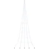 Image de vidaXL Arbre de Noël LED avec piquets au Sol Blanc Froid 511 cm Métal, Arbre LED Moderne, Cadre métal Durable, lumières de Noël festives, déco Polyvalente, Alimentation USB pour extérieur