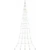 Image de vidaXL Arbre de Noël LED avec piquets au Sol Multicolore 511 cm Métal, Arbre LED Moderne, éclairage Festif pour Salon, déco de Noël Dynamique, branché sur USB, lumières extérieures durables
