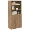 Image de vidaXL Haut Armoire Chêne Artisanal 80 x 42,5 x 185 cm, Mobilier Moderne pour Salon, Buffet rectangulaire, Solution de Rangement Durable, Bois Composite, Armoire contemporaine