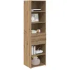 Image de vidaXL Haut Armoire avec tiroir Chêne Artisanal 50 x 42,5 x 185 cm, Buffet Tendance pour Salon, Meuble Moderne avec Grands rangements, Design Minimaliste, Organisation à la Maison