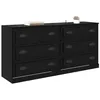 Image de vidaXL Buffets 2 pcs Chêne Noir 70 x 35,5 x 67,5 cm Bois d'ingénierie, Buffet Moderne, rectangulaire, Bois résistant, Grand Rangement pour Salon, Salle à Manger, Finition Mate