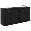 Image de vidaXL Buffets 2 pcs Chêne Noir 70 x 35,5 x 67,5 cm Bois d'ingénierie, Solutions de Rangement Salon, Buffet rectangulaire Moderne, Meuble en Bois Durable, Organisation élégante