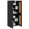 Image de vidaXL Haut Armoire Chêne Noir 69,5 x 34 x 90 cm Bois d'ingénierie, Buffet Moderne, Design rectangulaire, Rangement spacieux, Meuble élégant pour Salon, Cabinet Polyvalent