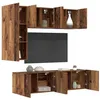 Image de vidaXL Unité Murale de TV 5 pcs Bois Ancien Bois d'ingénierie, Salon Élegant, Unité Murale TV Rectangulaire Moderne, Armoire Durable, Organisation Maison Efficace