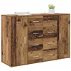 Image de vidaXL Buffets avec tiroir Corona 2 pcs Bois Ancien 59 x 39 x 80 cm, Buffet Rectangulaire Moderne, Armoire À Porte Durable, Rangement Ample pour Salle À Manger, Design Élégant et Minimaliste