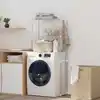 Image de vidaXL Étagère pour machine à laver Blanc 70 x 27 x 136 cm Aluminium