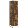 Image de vidaXL Garde-robe 2 pcs Chêne Fumé 50 x 50 x 200 cm Bois d'ingénierie, Ensemble de meubles de chambre, design carré, matériaux durables pour confort et style, parfait pour intérieurs modernes et class
