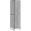 Image de vidaXL Garde-robe 2 pcs Gris Sonoma 50 x 50 x 200 cm Bois d'ingénierie, Ensemble de meubles de chambre, design carré, matériaux durables pour confort et style, parfait pour intérieurs modernes et clas
