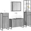 Image de vidaXL Ensemble de mobilier de Salle de Bain 4 pièces Gris Sonoma