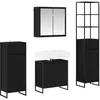 Image de vidaXL Ensemble de mobilier de salle de bain avec tiroir Chêne noir, Salle de bain, Design rectangulaire, Caractéristiques modernes, Matériaux durables, pour petits et grands espaces, Styles élégants,