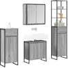 Image de vidaXL Ensemble de mobilier de salle de bain avec tiroir Gris Sonoma, Salle de bain, Design rectangulaire, Caractéristiques modernes, Matériaux durables, pour petits et grands espaces, Styles élégants