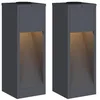 Image de vidaXL Lumière de Chemin LED Solaire 2 pcs Anthracite, Jardin et terrasse, cylindrique, Contemporain, Solaire, Design innovant avec fonctionnalités écolos pour Votre Espace de Vie